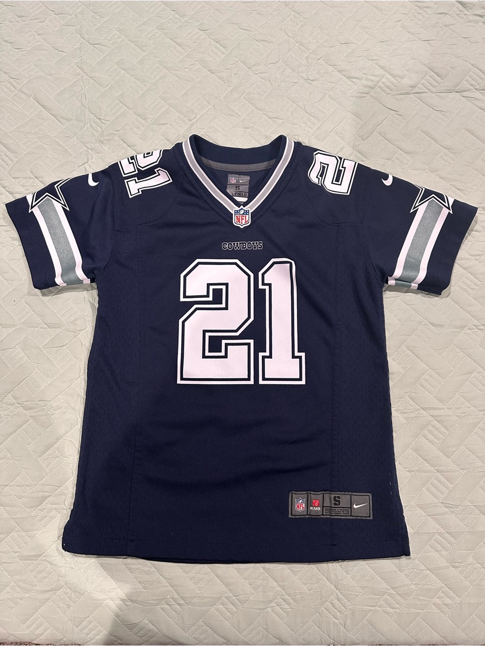 NFL Dallas Cowboys Navy and White Football Jersey - Picture 1 of 6